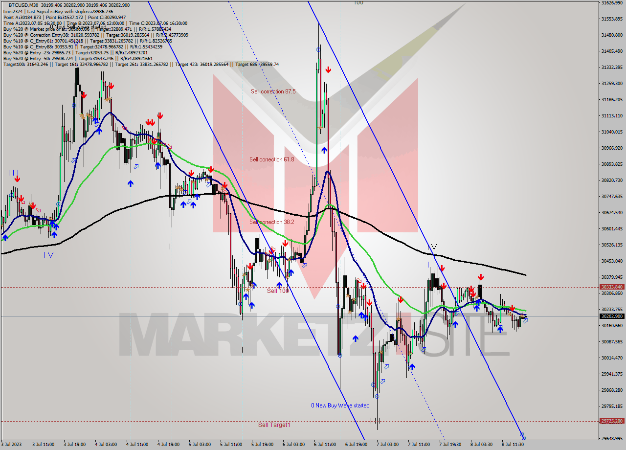 BTCUSD M30 Analysis BTCUSD M30 Signal