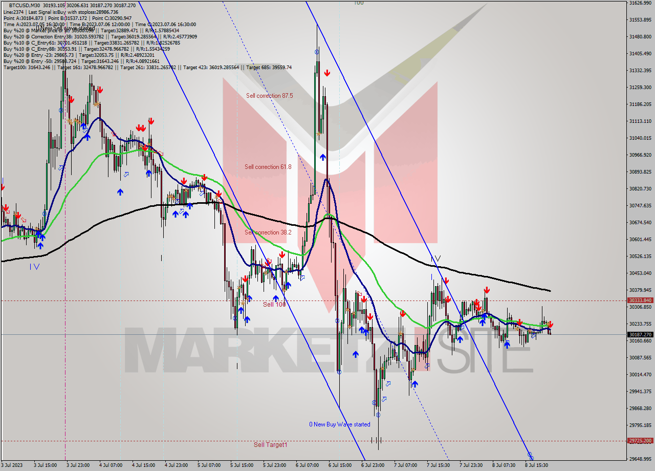 BTCUSD M30 Analysis BTCUSD M30 Signal