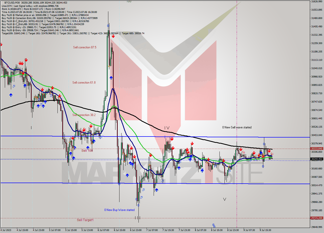 BTCUSD M30 Analysis BTCUSD M30 Signal