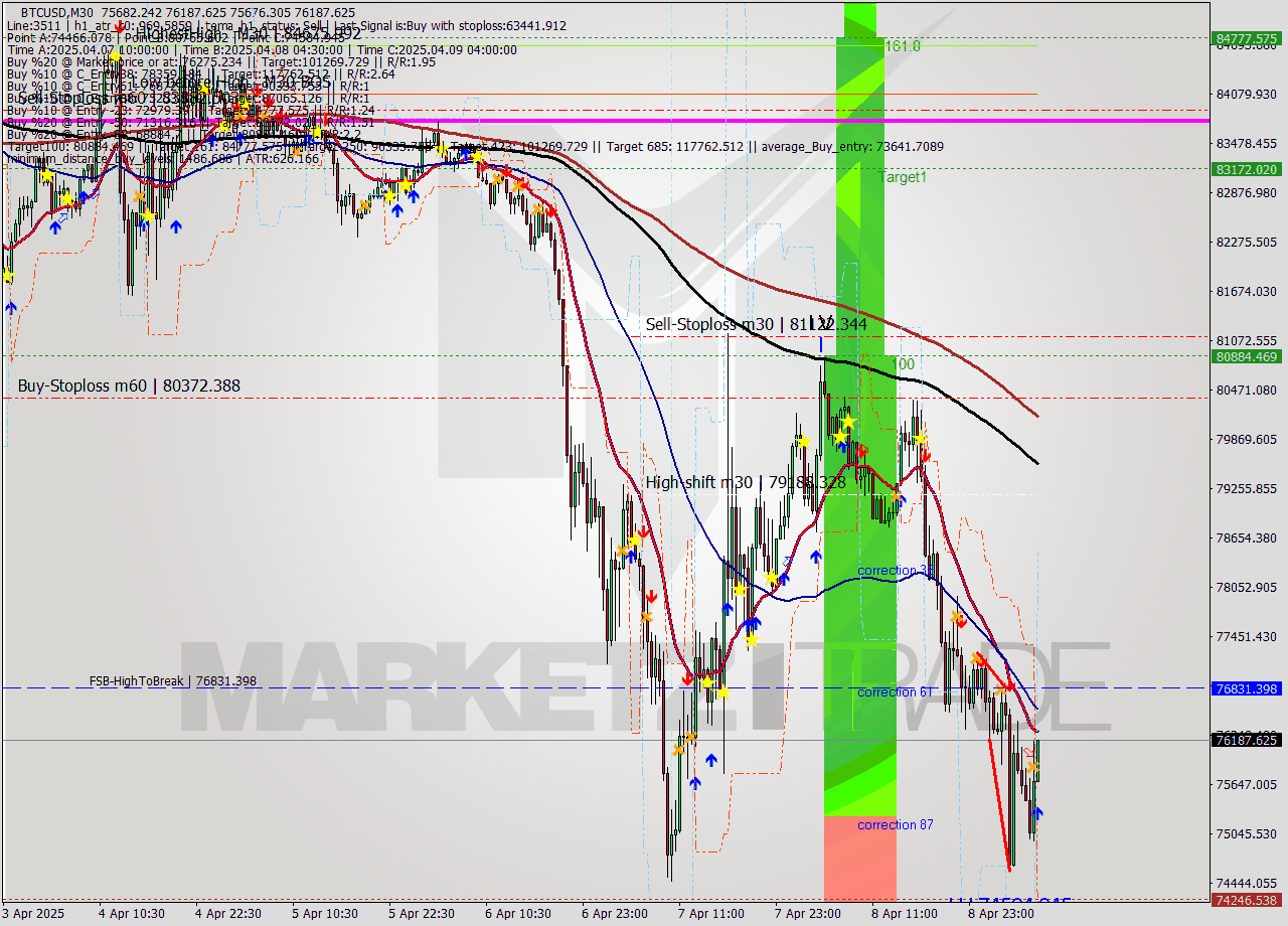 BTCUSD M30 Analysis BTCUSD M30 Signal