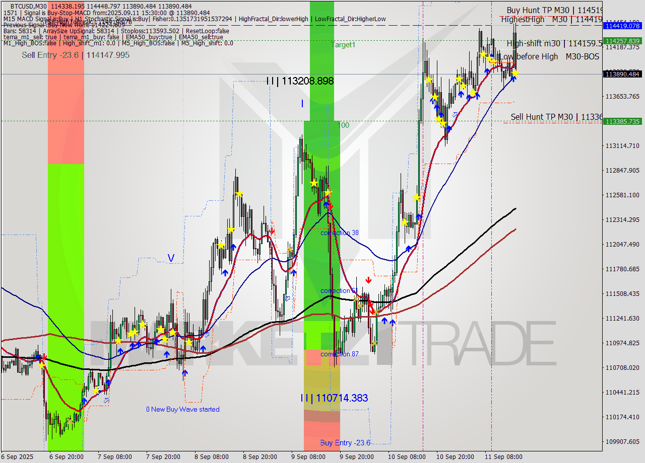 BTCUSD M30 Analysis BTCUSD M30 Signal