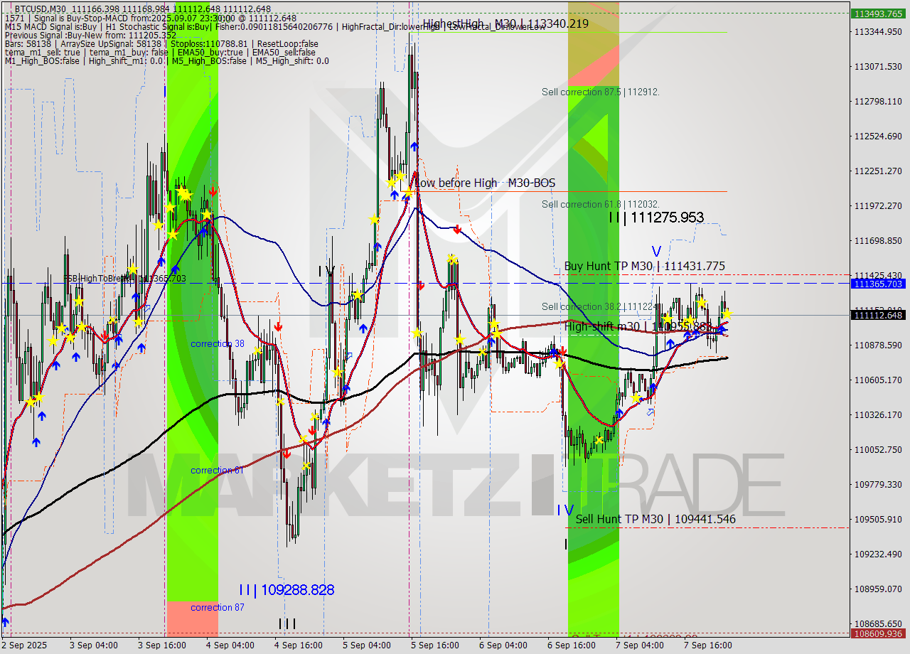 BTCUSD M30 Analysis BTCUSD M30 Signal