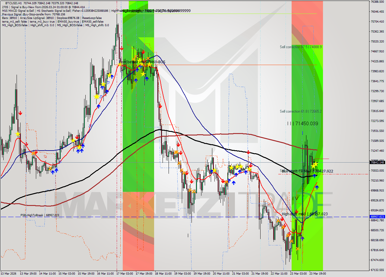 BTCUSD MTF analysis at 2026.03.24 01:55