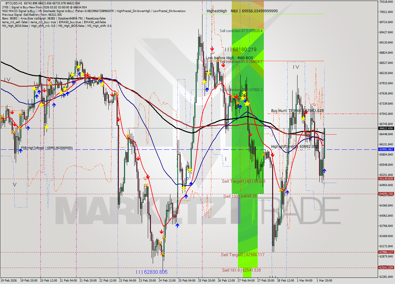 BTCUSD MTF analysis at 2026.03.02 02:45
