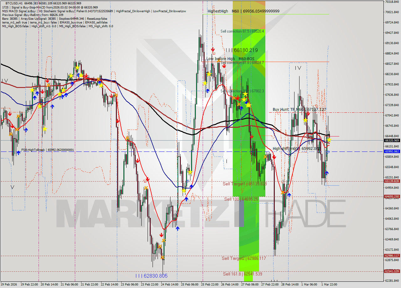 BTCUSD MTF analysis at 2026.03.02 04:06