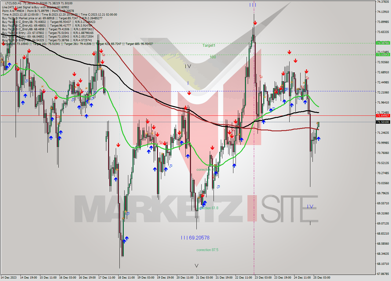 LTCUSD H1 Analysis LTCUSD H1 Signal
